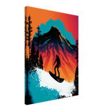 Stylized Snowboarder Canvas Print - WallLumi Canvases