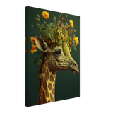 Flowery Giraffe Canvas Print - WallLumi Canvases