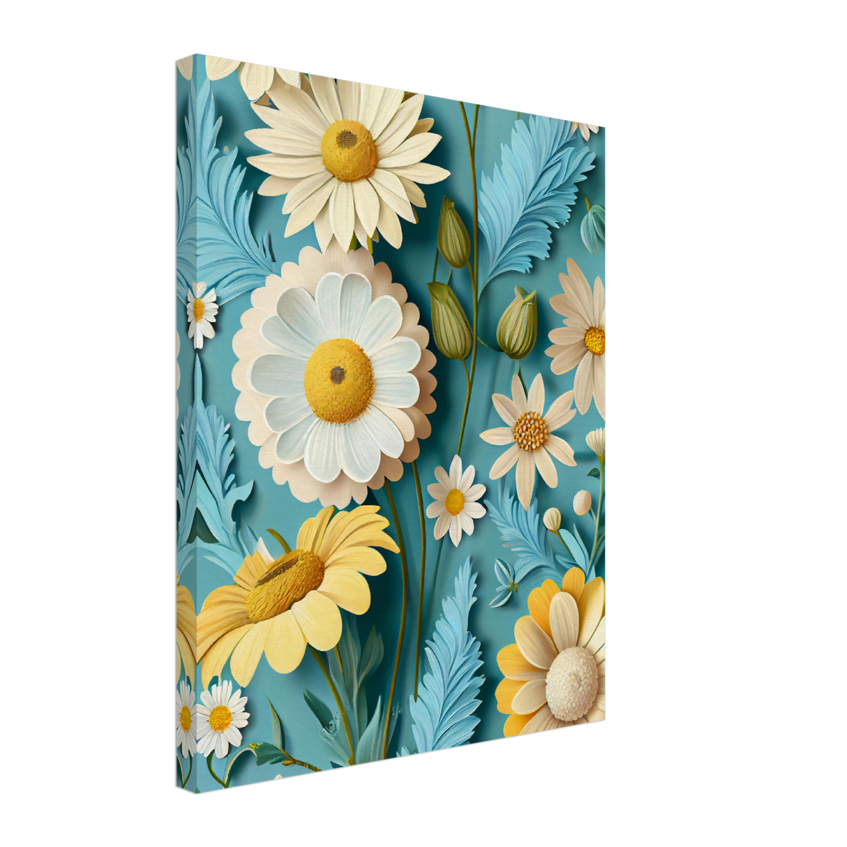 Paper Daisies Canvas Print - WallLumi Canvases