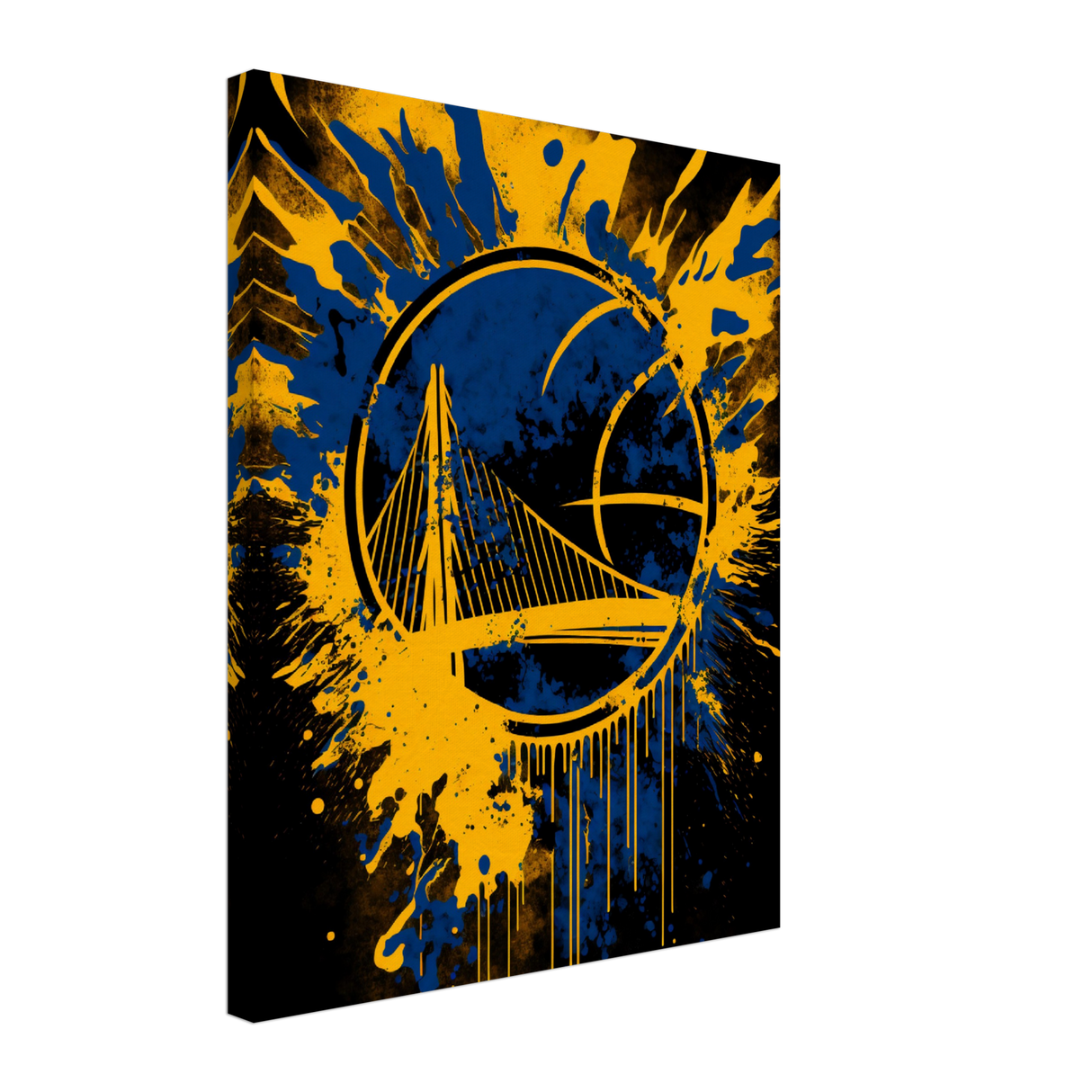 Golden State Warriors Abstract Canvas Print - WallLumi Canvases