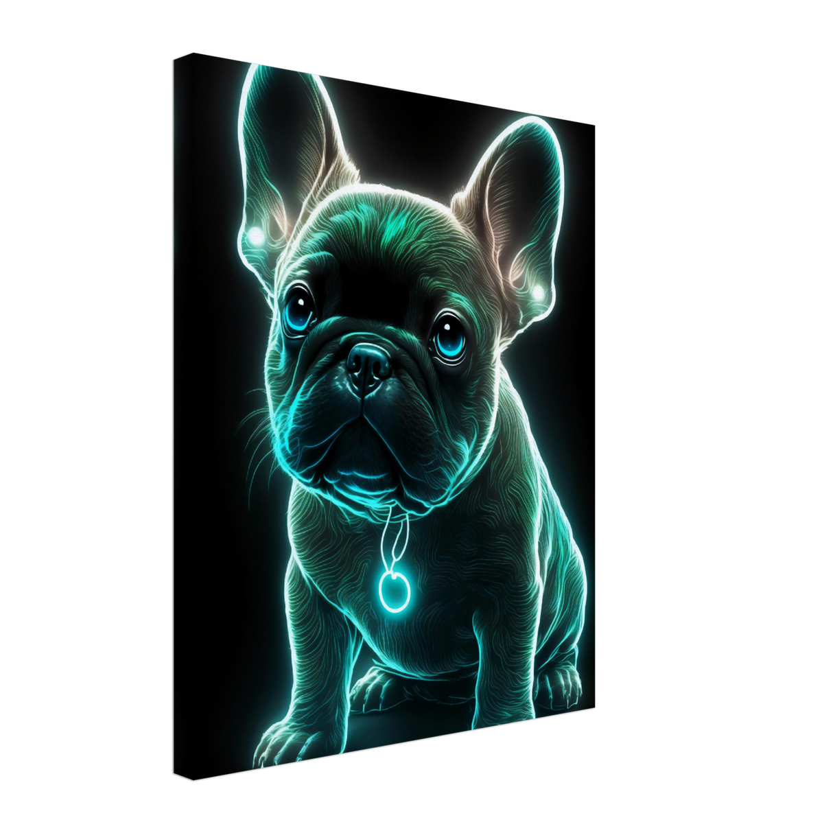 Radiant Frenchie Canvas Print - WallLumi Canvases