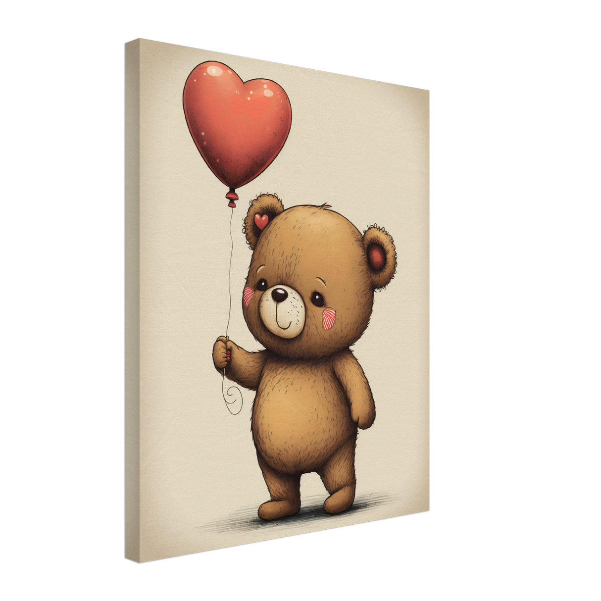 Teddy's Love Canvas Print - WallLumi Canvases