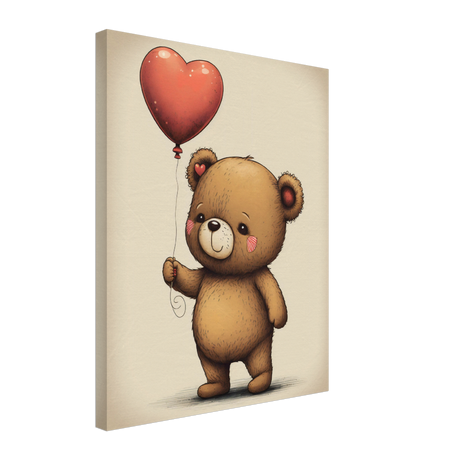 Teddy's Love Canvas Print - WallLumi Canvases