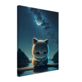 Kitty Moonlight Canvas Print - WallLumi Canvases