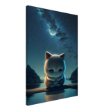 Kitty Moonlight Canvas Print - WallLumi Canvases