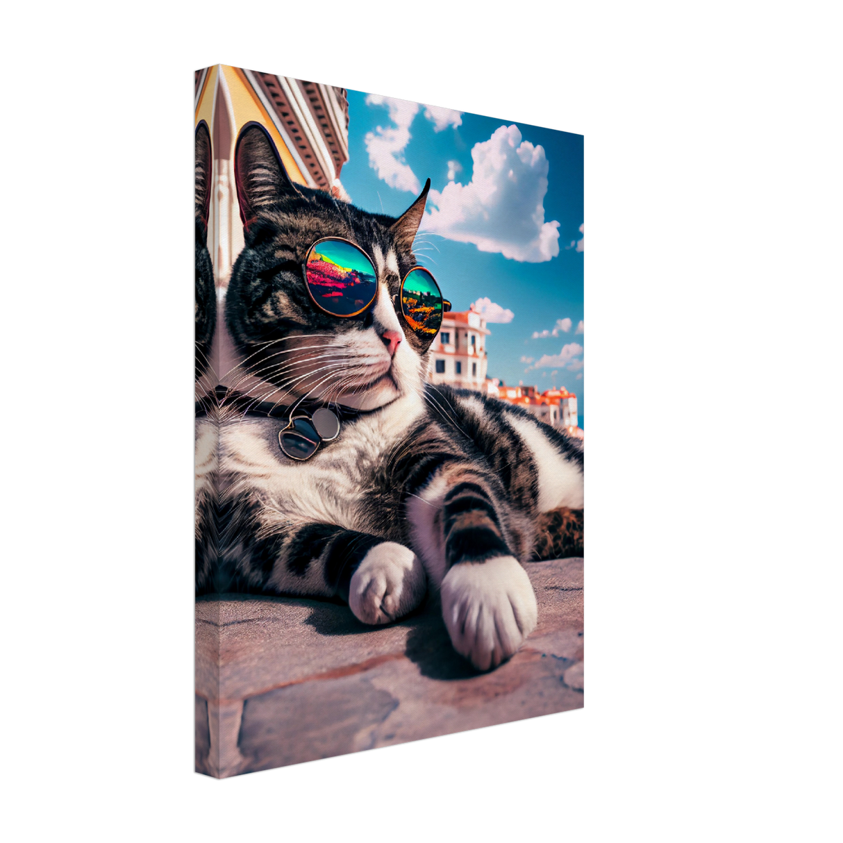 Vibin' Kitty Canvas Print - WallLumi Canvases