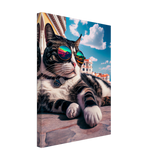 Vibin' Kitty Canvas Print - WallLumi Canvases