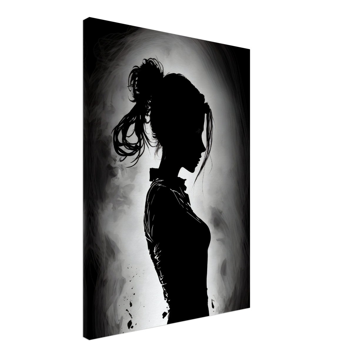 Silhouette Beauty Canvas Print - WallLumi Canvases