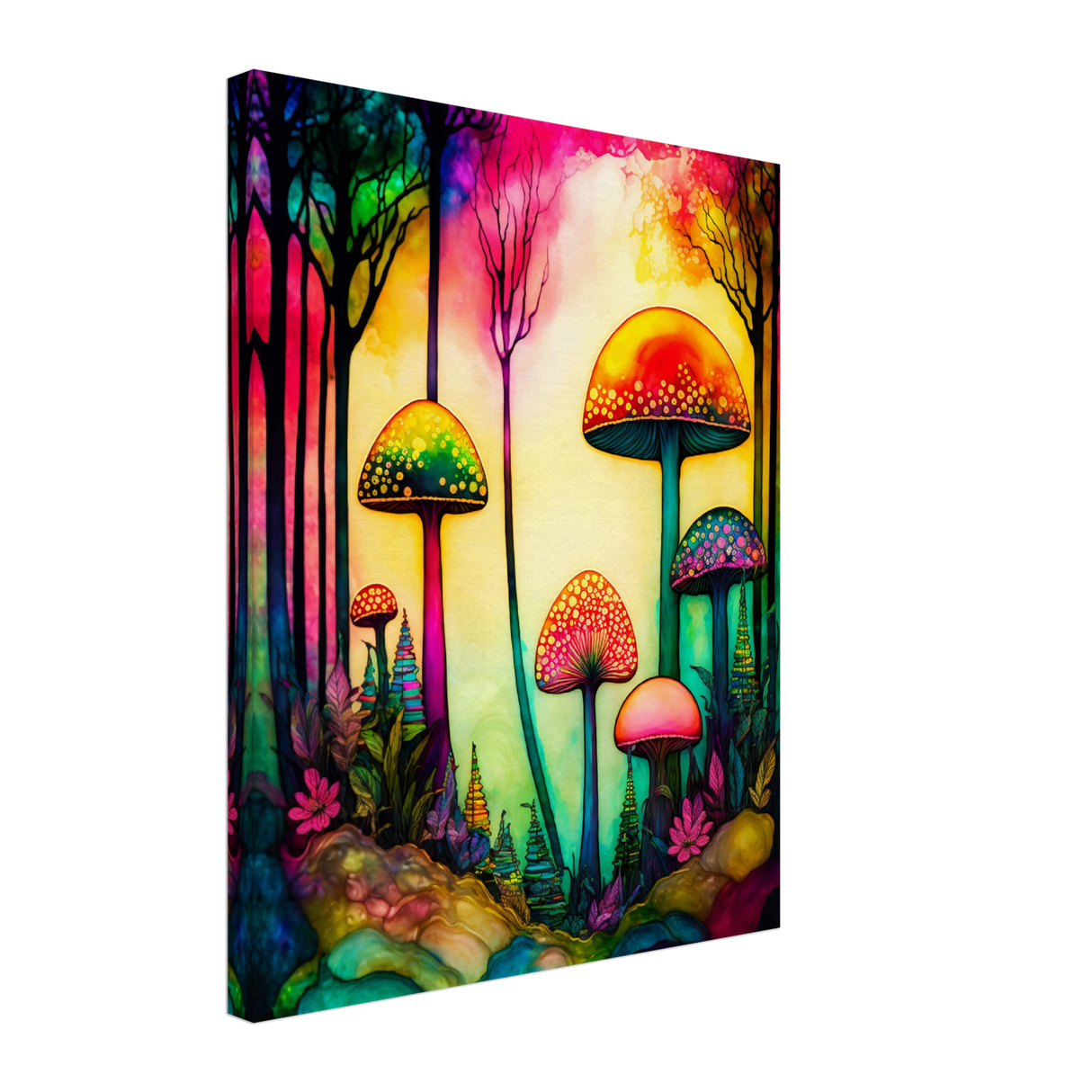 Psychedelic Fungi Canvas Print - WallLumi Canvases