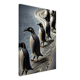 Needlepoint Penguins Canvas Print - WallLumi Canvases