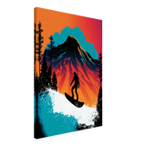 Stylized Snowboarder Canvas Print - WallLumi Canvases