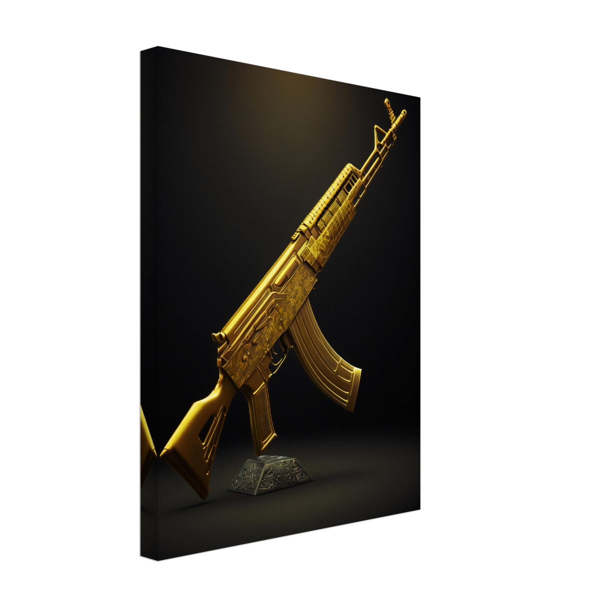 Golden COD AK74U Canvas Print - WallLumi Canvases