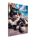 Vibin' Kitty Canvas Print - WallLumi Canvases