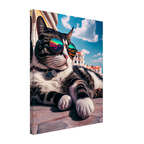 Vibin' Kitty Canvas Print - WallLumi Canvases