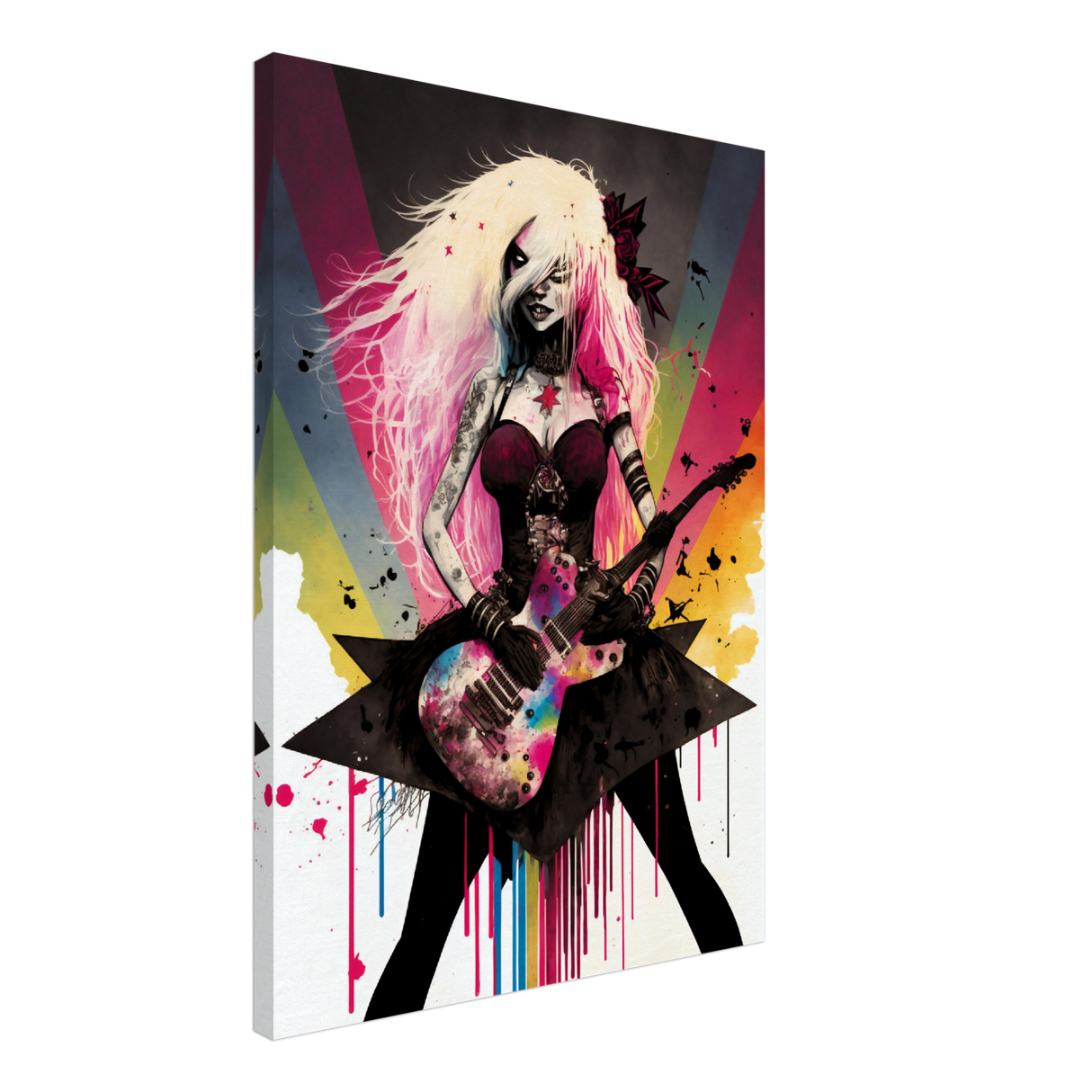 Glamorous Guitar Hero Canvas Print - WallLumi Canvases