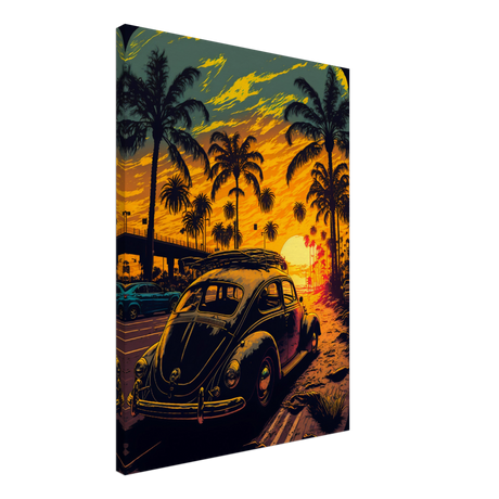 VW Beetle Sunset - WallLumi