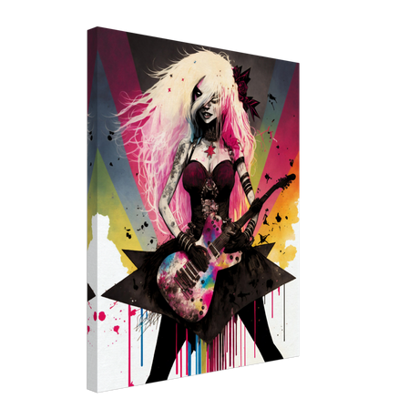 Glamorous Guitar Hero Canvas Print - WallLumi Canvases