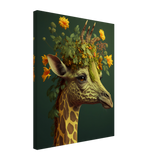 Flowery Giraffe Canvas Print - WallLumi Canvases