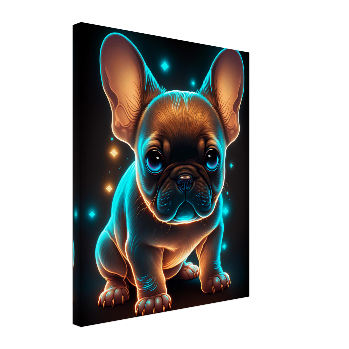 Luminous Frenchie Canvas Print - WallLumi Canvases