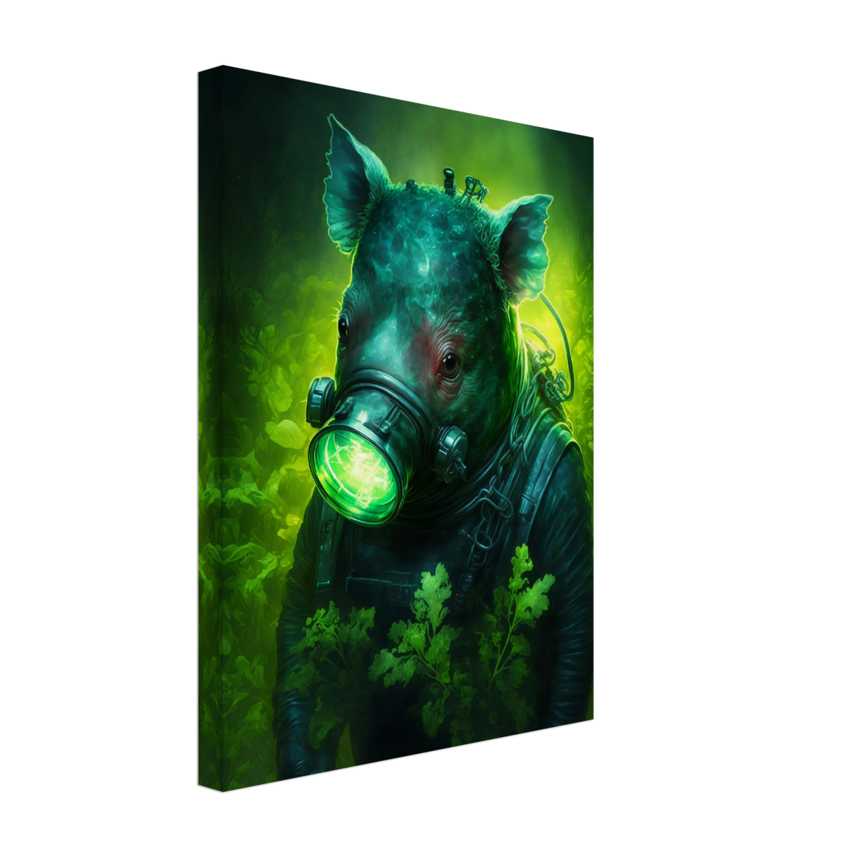 Bio-Hazard Pig Canvas Print - WallLumi Canvases