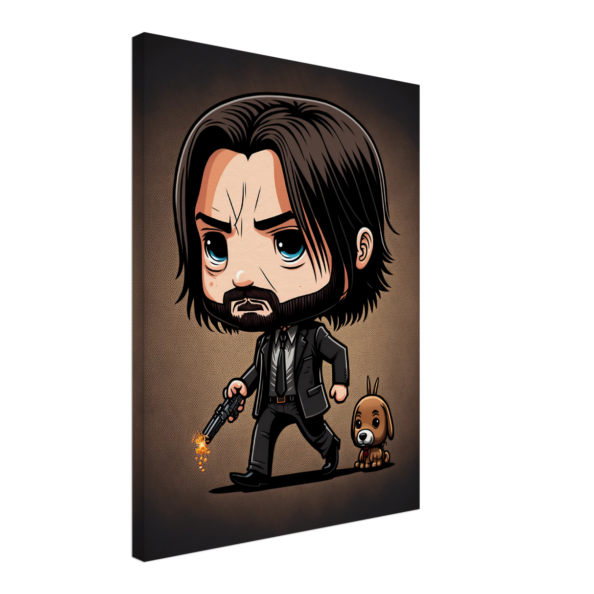 Chibi John Wick Canvas Print - WallLumi Canvases