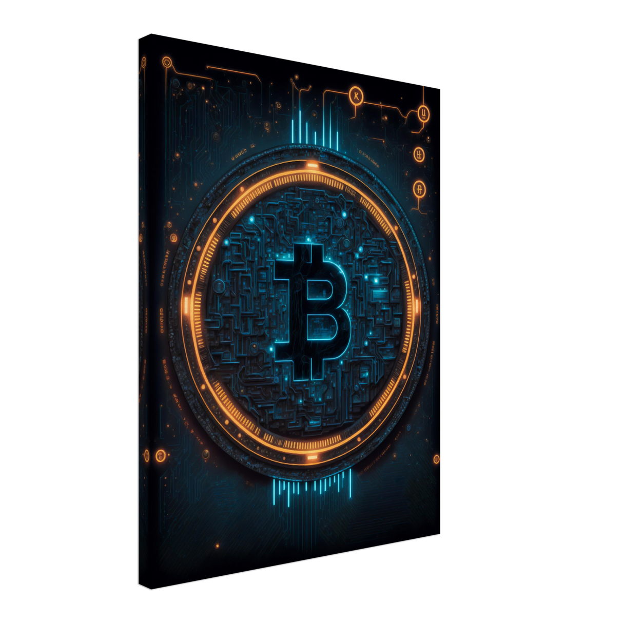 Cyber Currency BTC Canvas Print - WallLumi Canvases