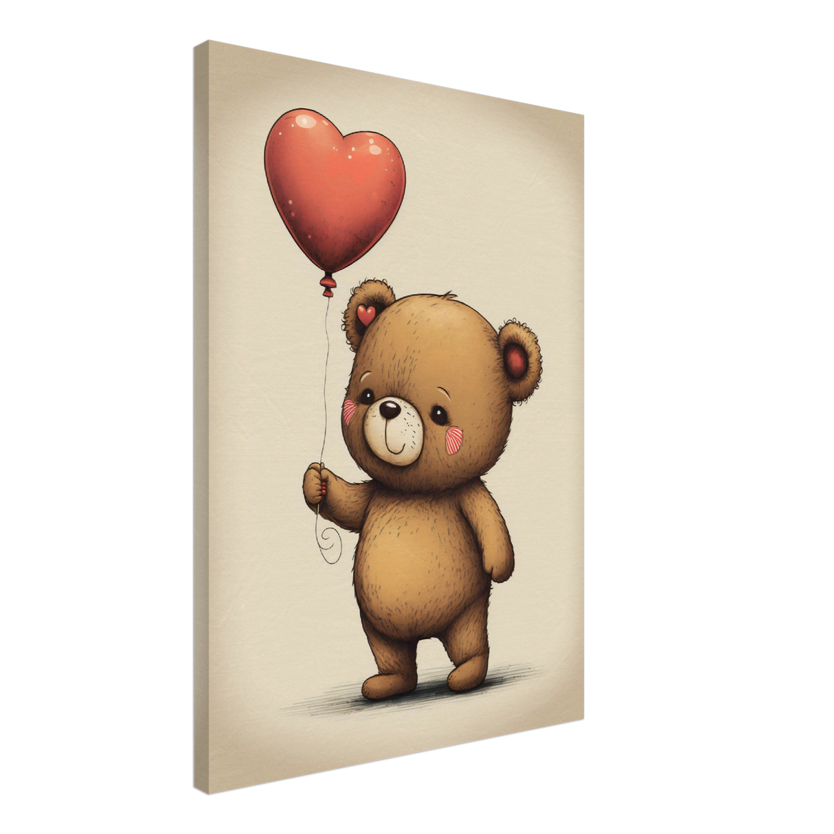 Teddy's Love Canvas Print - WallLumi Canvases