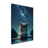 Kitty Moonlight Canvas Print - WallLumi Canvases