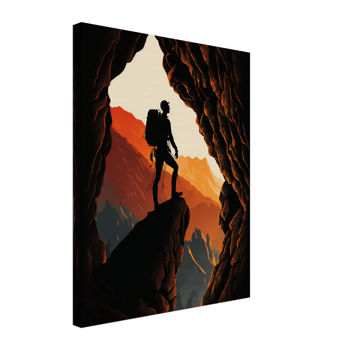 Silhouetted Heights Canvas Print - WallLumi Canvases