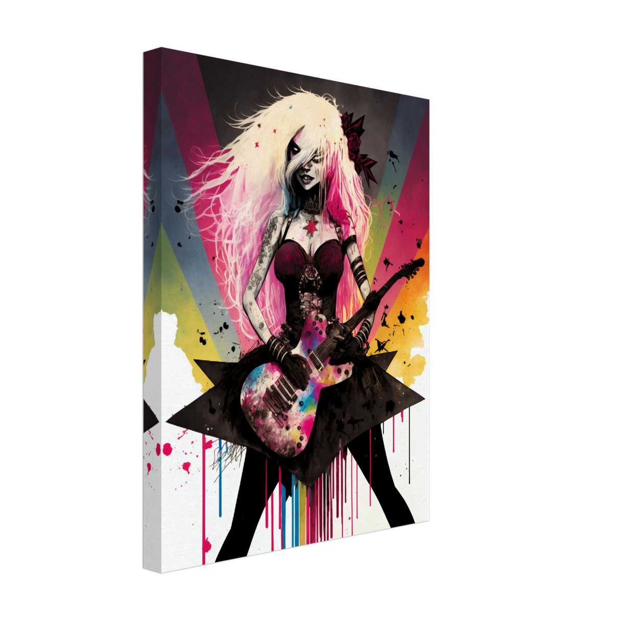 Glamorous Guitar Hero Canvas Print - WallLumi Canvases