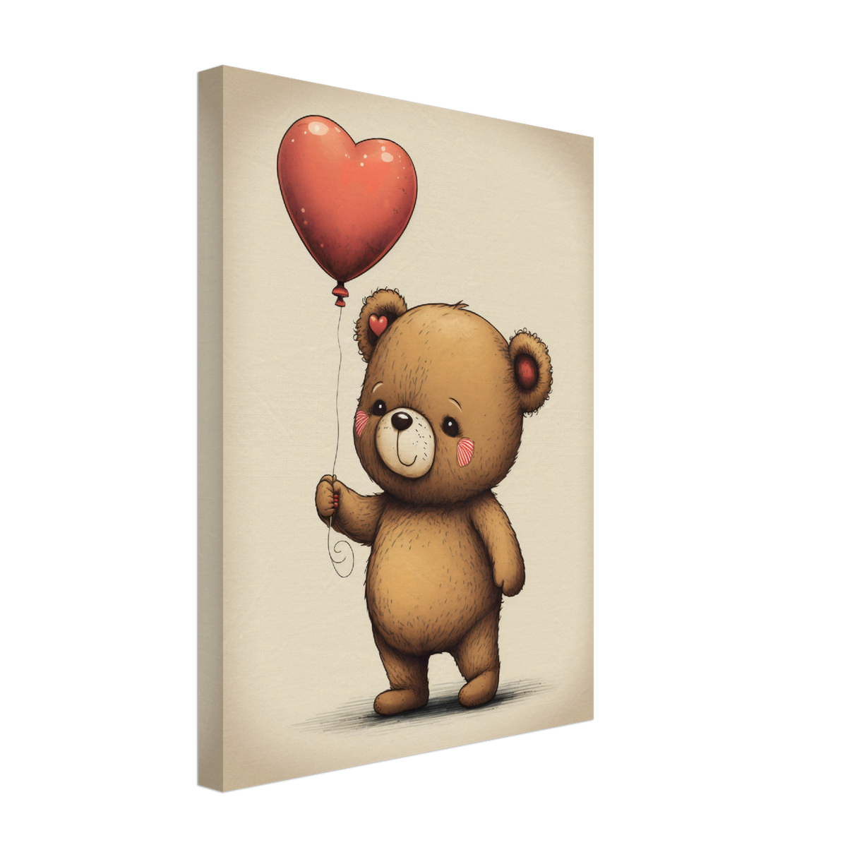 Teddy's Love Canvas Print - WallLumi Canvases